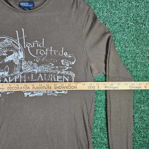 Vintage Polo Ralph Lauren Lightweight Graphic Thermal Shirt / Mens Size Medium - Picture 3 of 11